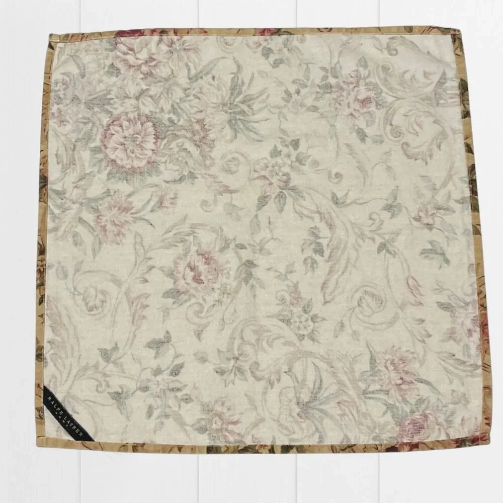 Vintage Ralph Lauren Home 3 Placemats Napkin Guinevere Floral Table Kitchen